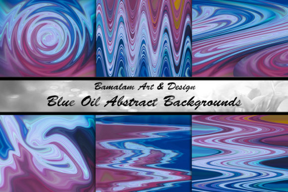 Download Blue Oil Abstract Sublimation Patterns - Blue Collection