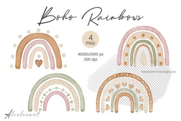 Download Watercolor Boho Rainbows | Baby Set - Rainbows Collection