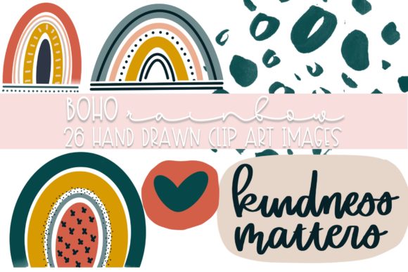 Download Boho Rainbows Clip Art - Rainbows Collection