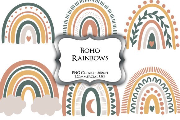 Download Boho Rainbows PNG Clipart Graphics - Rainbows Collection