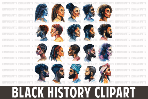 Download Black History Clipart Set PNG - Black history clipart Collection