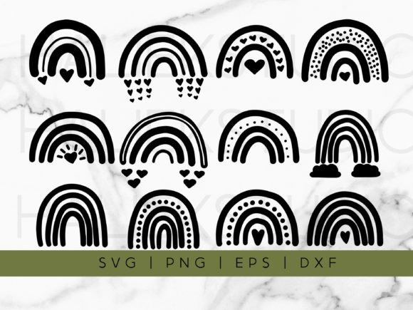Download Boho Rainbows SVG Clipart - Rainbows Collection