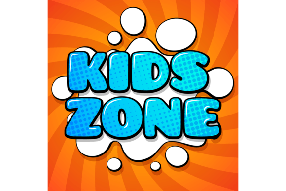 Download Kids Zone Card. Colorful Cartoon Words O - Premium Resources