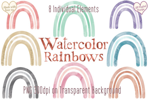 Download Boho Rainbows Baby Nursery Clipart - Rainbows Collection