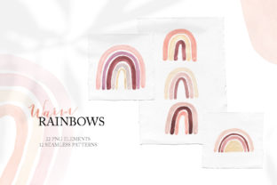 Download Watercolor Boho Rainbows Set - Rainbows Collection