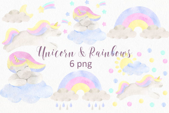 Download Unicorn &amp; Rainbows Clipart - Rainbows Collection