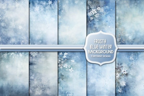 Download Frosty Blue Winter Background Designs - Blue Collection