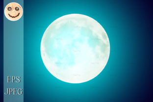 Download Full Moon over Blue Night Sky Background - Blue Collection